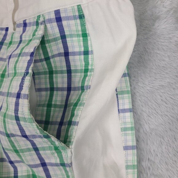 Adidas Golf Shorts Women's Size 10‎ Plaid Stretch Pockets Flat Front Performance - Picture 7 of 9
